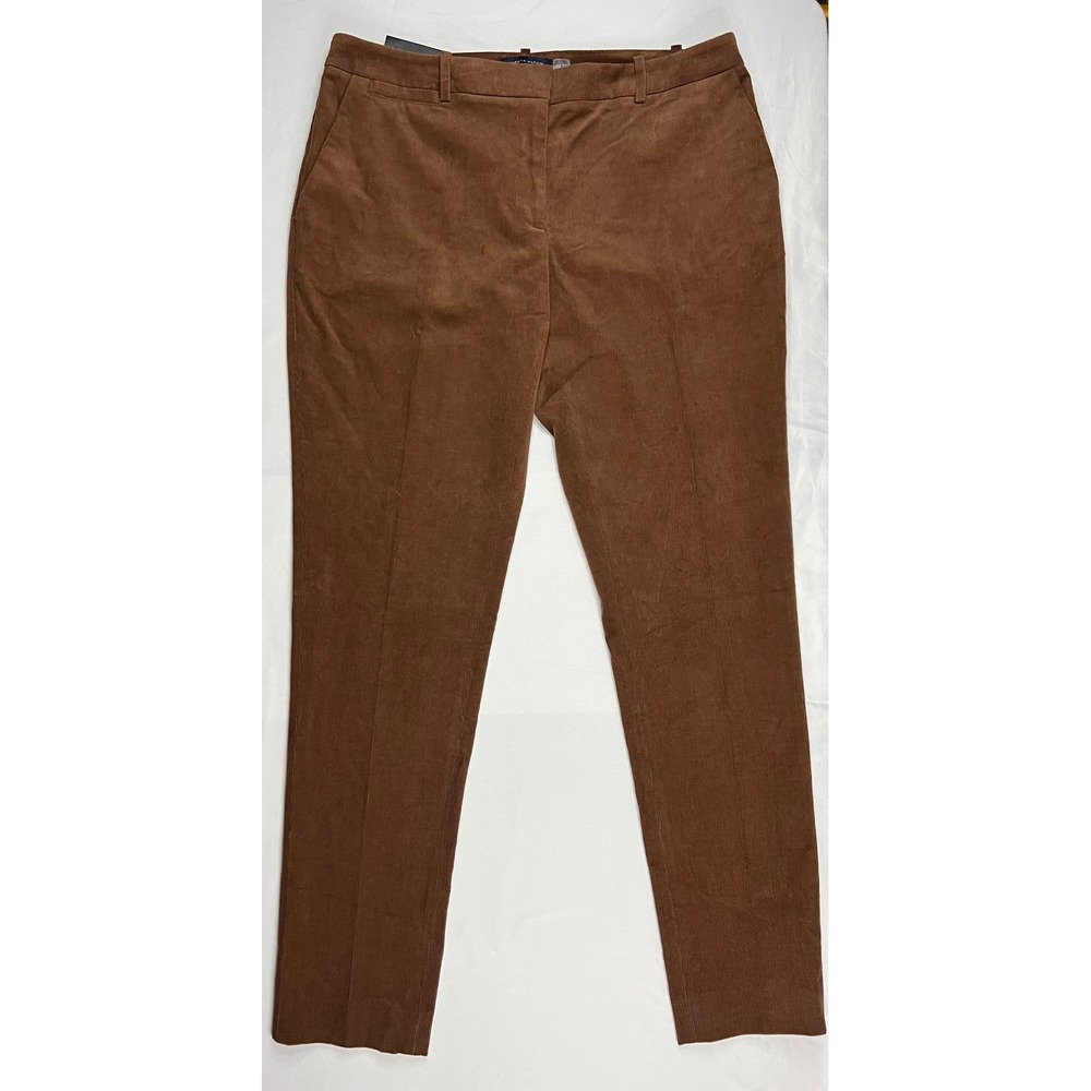 Tommy Hilfiger Radcliffe Brown Corduroy Slim Leg Ankle Pants Size 4 NEW